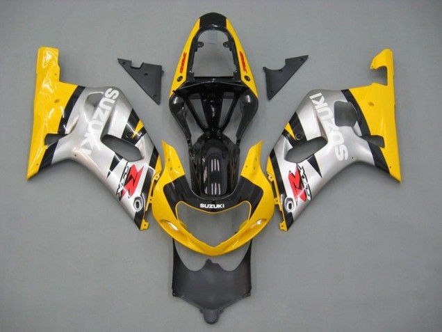 Descuento Carenados Moto Suzuki GSXR 600 / GSXR 750 2001-2003 - Amarillo Plata Negro Brillante Rojo