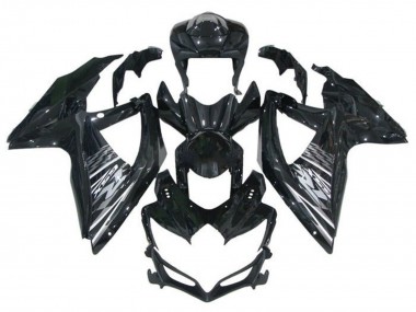 Descuento Carenados Moto Suzuki GSXR 600 / GSXR 750 2008-2010 - Negro Brillante Gris