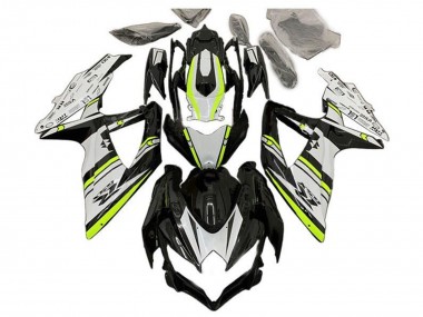 Descuento Carenados Moto Suzuki GSXR 600 / GSXR 750 2008-2010 - Blanco Verde Negro Brillante