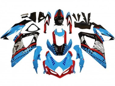 Descuento Carenados Moto Suzuki GSXR 600 / GSXR 750 2008-2010 - Azul Rojo Negro Shape