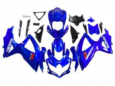Descuento Carenado Moto Suzuki GSXR 600 / GSXR 750 2008-2010 - Azul Blanco Rojo