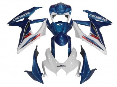 Descuento Carenados Moto Suzuki GSXR 600 / GSXR 750 2008-2010 - Azul Blanco Rojo