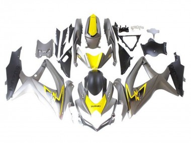 Descuento Carenados Moto Suzuki GSXR 600 / GSXR 750 2008-2010 - Plata Amarillo Negro