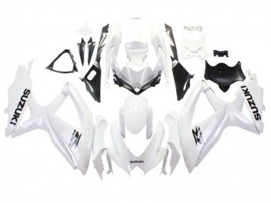 Descuento Carenados Moto Suzuki GSXR 600 / GSXR 750 2008-2010 - Blanco Negro