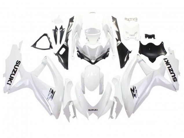 Descuento Carenados Moto Suzuki GSXR 600 / GSXR 750 2008-2010 - Blanco Negro
