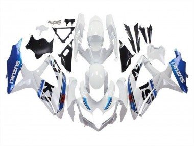 Descuento Carenados Moto Suzuki GSXR 600 / GSXR 750 2008-2010 - Blanco Azul Raya