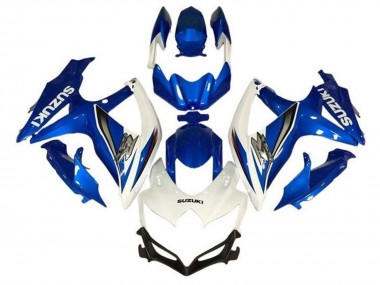 Descuento Carenados Moto Suzuki GSXR 600 / GSXR 750 2008-2010 - Blanco Azul Plata