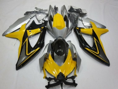 Descuento Carenados Moto Suzuki GSXR 600 / GSXR 750 2008-2010 - Amarillo Plata Gris Negro