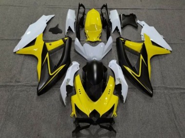 Descuento Carenados Moto Suzuki GSXR 600 / GSXR 750 2008-2010 - Blanco Amarillo Gris Negro