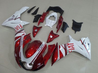 Descuento Carenados Moto Suzuki GSXR 600 / GSXR 750 2011-2024 - Rojo Caramelo Blanco Fiat