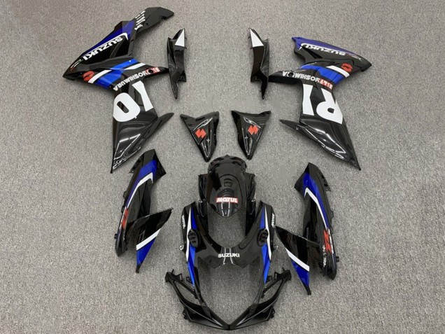 Descuento Carenados Moto Suzuki GSXR 600 / GSXR 750 2011-2024 - Negro Brillante Azul Blanco Rojo Yoshimura