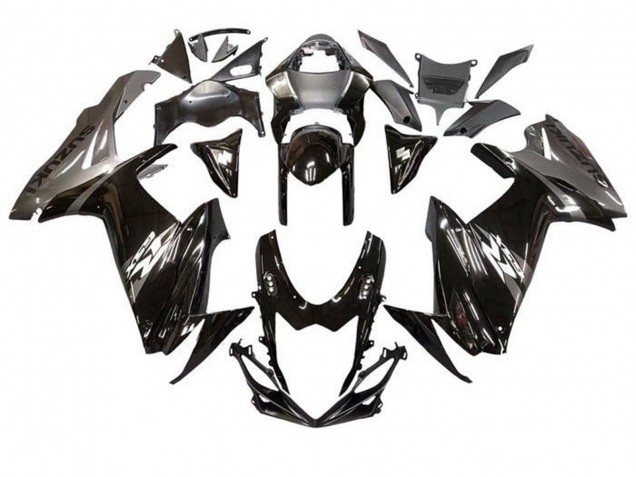 Descuento Carenados Moto Suzuki GSXR 600 / GSXR 750 2011-2024 - Negro Brillante Gris Blanco