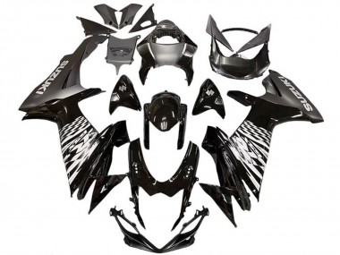 Descuento Carenados Moto Suzuki GSXR 600 / GSXR 750 2011-2024 - Negro Brillante Plata