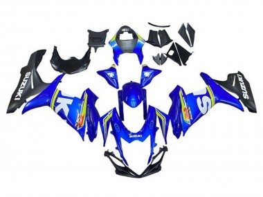 Descuento Carenados Moto Suzuki GSXR 600 / GSXR 750 2011-2024 - Blanco Azul Amarillo Negro