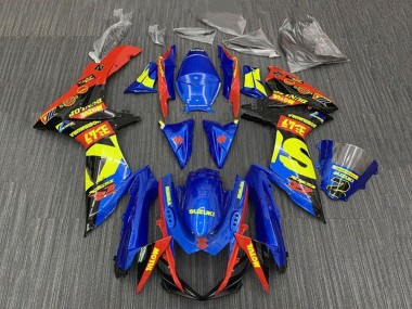Descuento Carenados Moto Suzuki GSXR 600 / GSXR 750 2011-2024 - Azul Rojo Amarillo Negro
