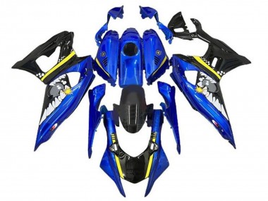 Descuento Carenados Moto Yamaha YZF R7 2021-2024 - Azul Negro Amarillo Tiburón