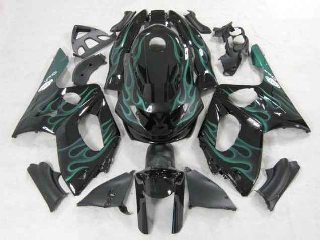 Descuento Carenados Moto Yamaha YZF600R Thundercat 1996-2007 - Negro Verde Llama