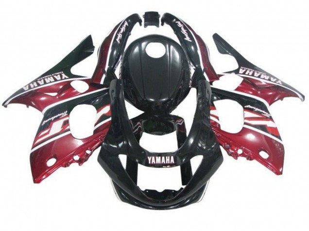Descuento Carenados Moto Yamaha YZF600R Thundercat 1996-2007 - Negro Rojo Oscuro Blanco