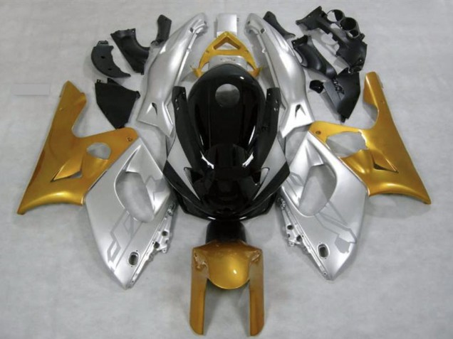 Descuento Carenados Moto Yamaha YZF600R Thundercat 1996-2007 - Plata Oro Negro Brillante