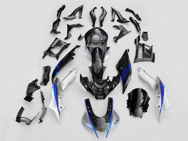 Descuento Carenados Moto Yamaha YZF R3/R25 2019-2021 - Blanco Azul Negro Falsificado FibraCarbono Estilo