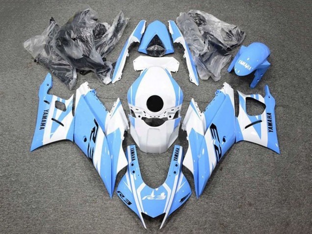 Descuento Carenados Moto Yamaha YZF R3/R25 2019-2021 - Blanco Azul Claro
