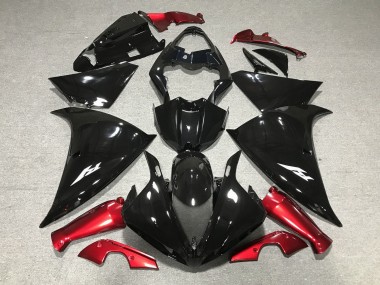 Descuento Carenados Moto Yamaha YZF 1000 R1 2009-2011 - Negro Brillante Rojo
