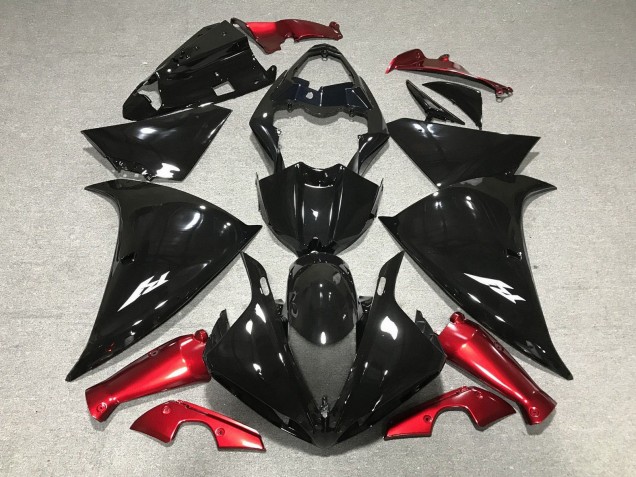 Descuento Carenados Moto Yamaha YZF 1000 R1 2009-2011 - Negro Brillante Rojo