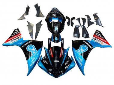 Descuento Carenados Moto Yamaha YZF 1000 R1 2009-2011 - Negro Azul Claro Rojo Petronas