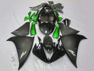 Descuento Carenados Moto Yamaha YZF 1000 R1 2009-2011 - Negro Brillante Negro Mate Verde