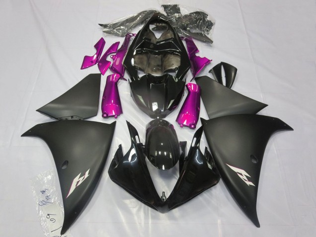 Descuento Carenados Moto Yamaha YZF 1000 R1 2009-2011 - Negro Brillante Negro Mate Rosa
