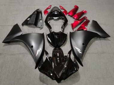 Descuento Carenados Moto Yamaha YZF 1000 R1 2009-2011 - Negro Brillante Negro Mate Rojo
