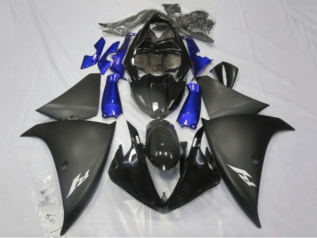 Descuento Carenados Moto Yamaha YZF 1000 R1 2009-2011 - Negro Brillante Negro Mate Azul
