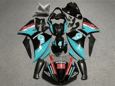 Descuento Carenados Moto Yamaha YZF 1000 R1 2009-2011 - Negro Brillante Azul Claro Rojo Petronas