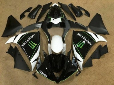 Descuento Carenados Moto Yamaha YZF 1000 R1 2009-2011 - Blanco Negro Verde Monstruo Energy