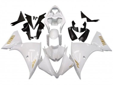 Descuento Carenados Moto Yamaha YZF 1000 R1 2009-2011 - Blanco Oro Calcomanía