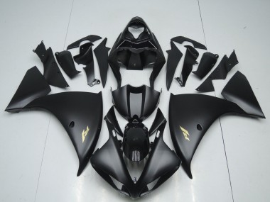 Descuento Carenados Moto Yamaha YZF 1000 R1 2009-2011 - Negro Mate Oro Calcomanía