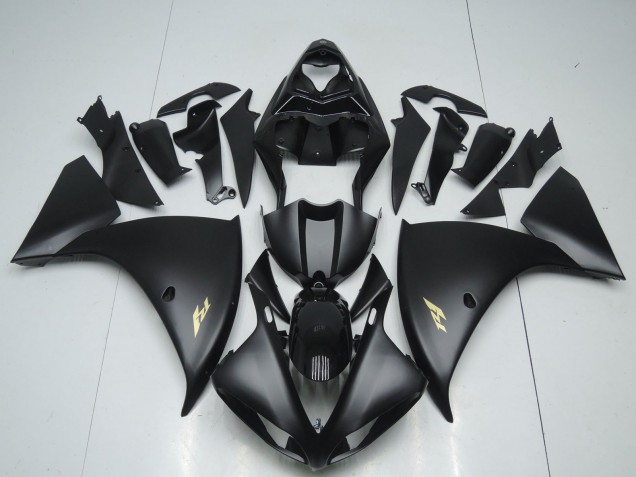 Descuento Carenados Moto Yamaha YZF 1000 R1 2009-2011 - Negro Mate Oro Calcomanía