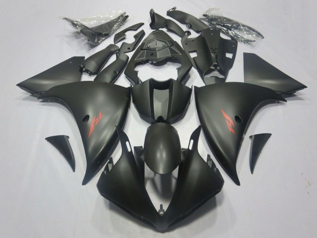 Descuento Carenados Moto Yamaha YZF 1000 R1 2009-2011 - Negro Mate Rojo Calcomanía