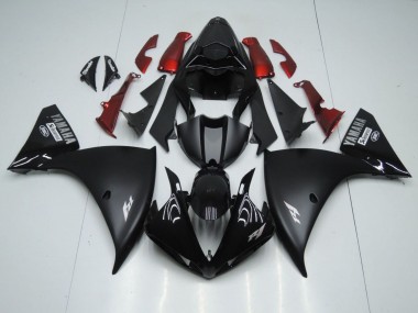 Descuento Carenados Moto Yamaha YZF 1000 R1 2009-2011 - Negro Brillante Negro Mate Blanco Calcomanía Rojo