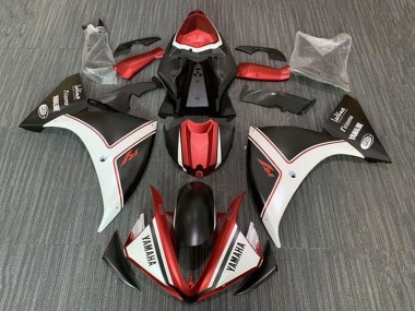 Descuento Carenados Moto Yamaha YZF 1000 R1 2009-2011 - Blanco Rojo Negro Mate
