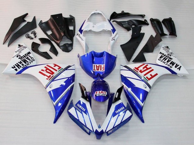 Descuento Carenados Moto Yamaha YZF 1000 R1 2009-2011 - Blanco Azul Rojo Fiat