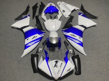 Descuento Carenados Moto Yamaha YZF 1000 R1 2009-2011 - Blanco Azul Plata Negro Raya