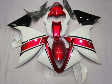 Descuento Carenado Moto Yamaha YZF 1000 R1 2009-2011 - Blanco Rojo Negro
