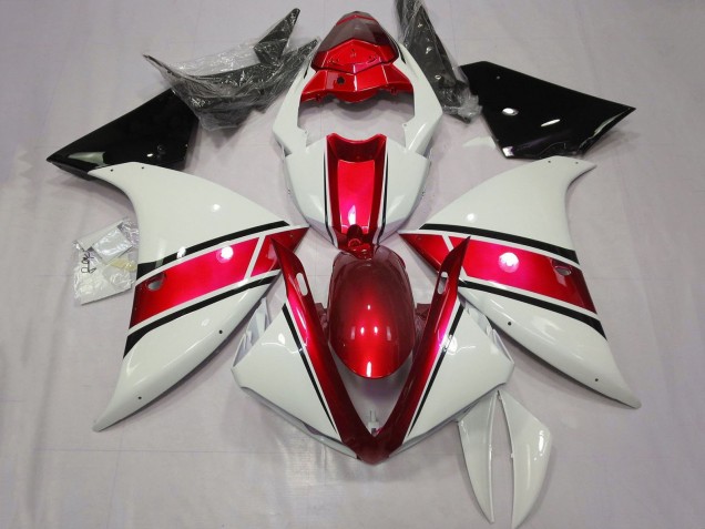 Descuento Carenado Moto Yamaha YZF 1000 R1 2009-2011 - Blanco Rojo Negro