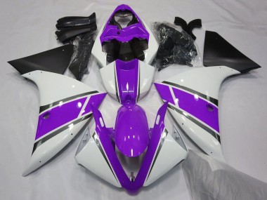 Descuento Carenados Moto Yamaha YZF 1000 R1 2009-2011 - Blanco Púrpura Negro