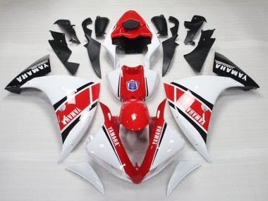 Descuento Carenados Moto Yamaha YZF 1000 R1 2009-2011 - Blanco Rojo Negro