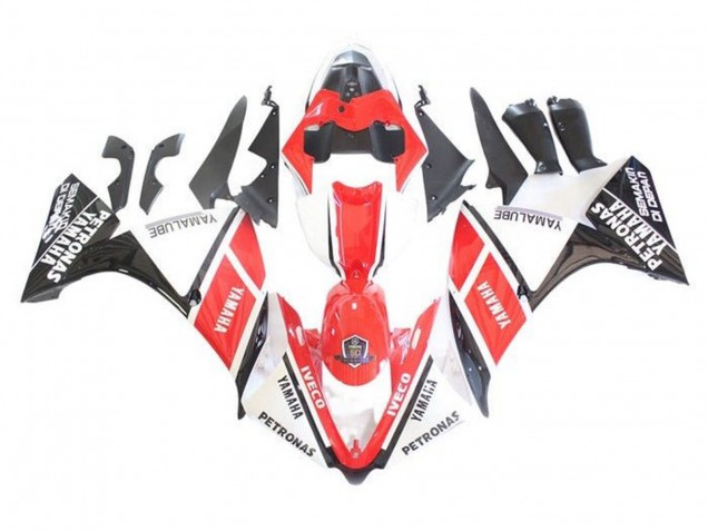 Descuento Carenados Moto Yamaha YZF 1000 R1 2009-2011 - Blanco Rojo Negro Petronas