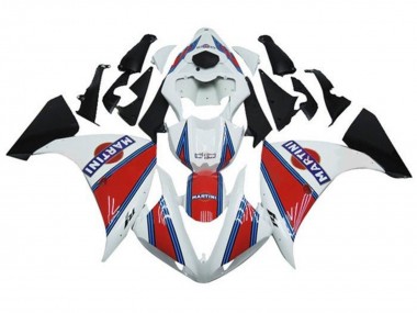 Descuento Carenados Moto Yamaha YZF 1000 R1 2009-2011 - Blanco Rojo Azul Negro Martini