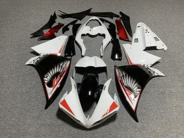 Descuento Carenado Moto Yamaha YZF 1000 R1 2012-2014 - Blanco Rojo Negro