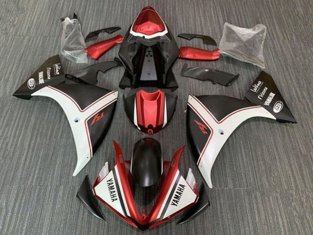 Descuento Carenados Moto Yamaha YZF 1000 R1 2012-2014 - Blanco Rojo Negro
